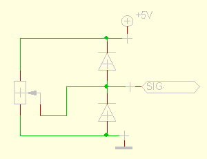 Protecting the Analog Input with 2 Diodes
